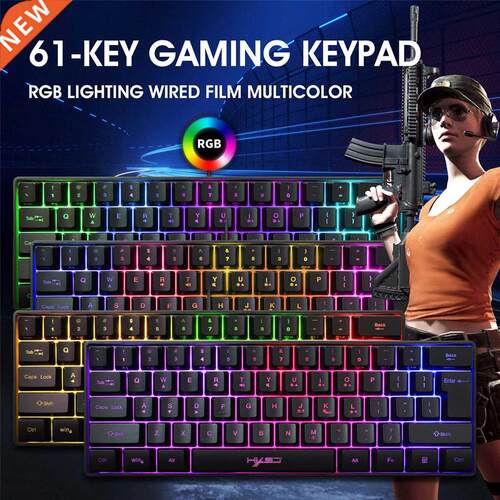 Gaming Keyboard Computer Keyboard Gamer V700F RGB Liging 6