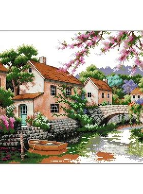 Cross Stitch Stamped Kits 14CT Printed Embroidery Cloth