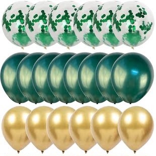 Balloons Latex Green 20pcs Wild Metal Ballons One Chrome