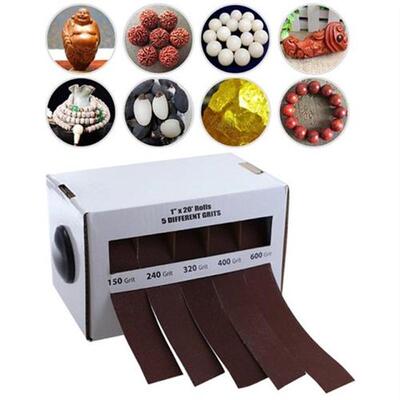 Drawable Roll Sandpaper Boxed with Dispenser 5x Abrasive Pap