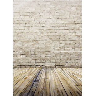 White Various Brick Wall Wood Board Floor Backdrop Decor Bab