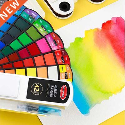 Portable18/24/36/42 Colors Solid Watercolor Paint Set Waterc