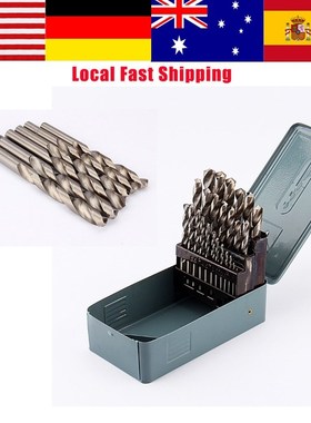 25Pcs/Set HSS High Speed Steel Drill Bits Set ool Straight S