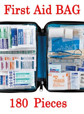 180pcs 30 Item First Aid Kit  Emergency Bag Portable Outdoor
