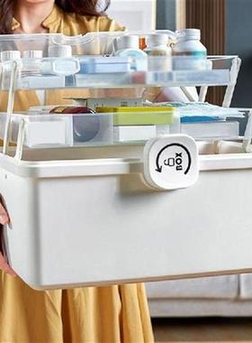 3 Layer Portable First Aid Kit Storage Box Plastic