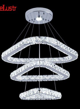 Modern  Led Crystal Chandelier Hanging Lighting Crystal Lust