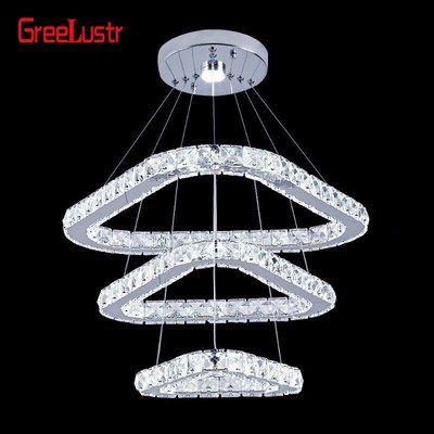 Modern  Led Crystal Chandelier Hanging Lighting Crystal Lust