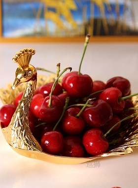 Peacock Shape Fruit Plate Luxury Delicate Bird Dried Dish Sn
