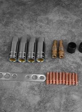 19Pcs MIGMAG Contact Tips 0.8 Gas Nozzle Tip Kit for Binzel
