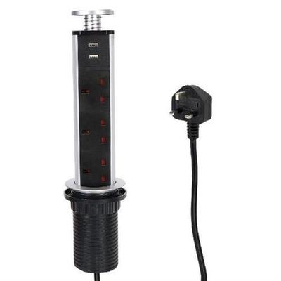 Pop Up Socket With USB Charging UK & USB Ports Pull Pop