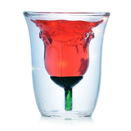 Bodum Design Rose Shape Double Wall Copo Gafas Vetro Bilayer