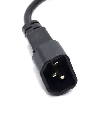 0.3m UK Power Adaptor Cord , IEC C14 Male Plug to UK 3Pin Fe