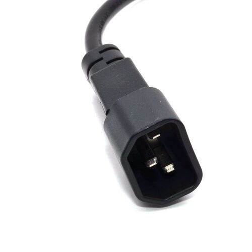 0.3m UK Power Adaptor Cord , IEC C14 Male Plug to UK 3Pin Fe