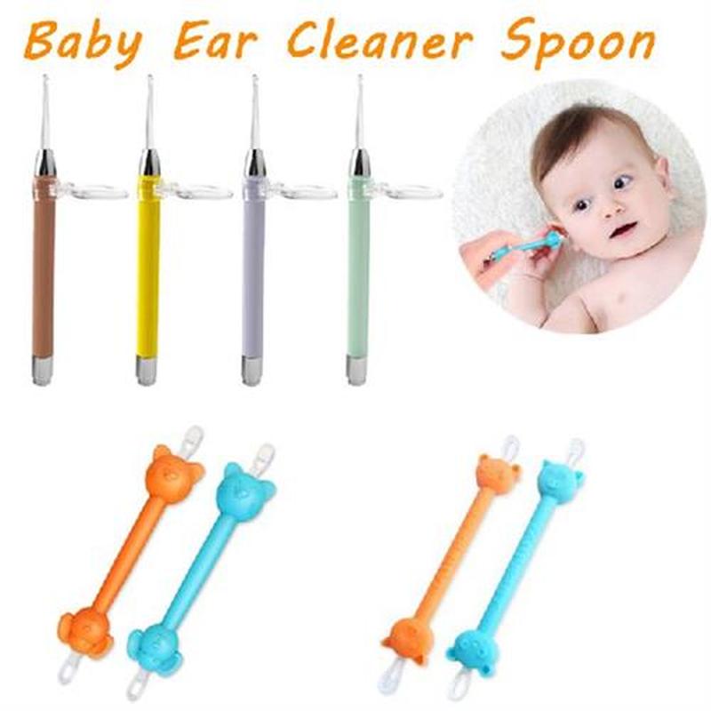 Kids Baby Ear Wax Cleaner Earwax Removal Tool Light Spoon