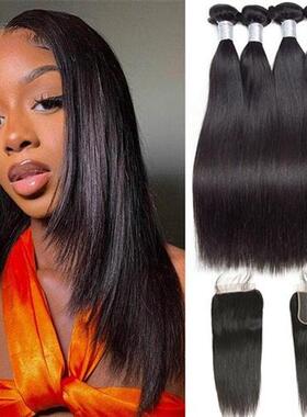 Long Straight Human Hair Bundles Malaysian Weaving with Cosu