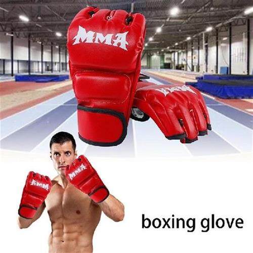 PU Leather Half Finger Boxing Gloves Boxing Training Gloves