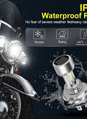 1pc 15000LM H4 BA20D LED Headlight For Motorcycle Blubs With