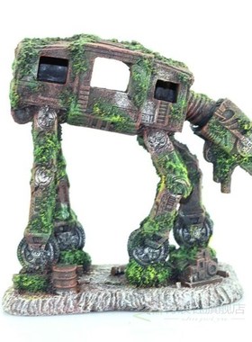 Autobot Robot Dog Shape Aquarium Landscape Decorations Simul
