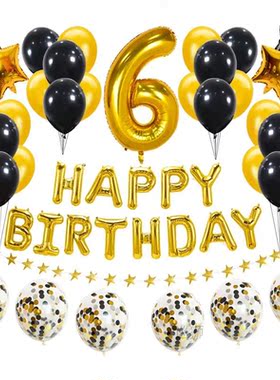 37pcs Gold Black Number 16 18 21 25 30 40 50 60 Years Old Ba