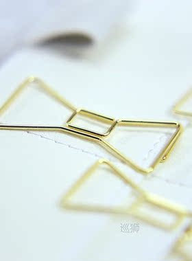 4PCS/LOT Electroplated Gold Paper Clips Pin Metal Clip Bookm