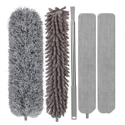 Retractable Long Handle Fiber Duster Housework Clean Brush S