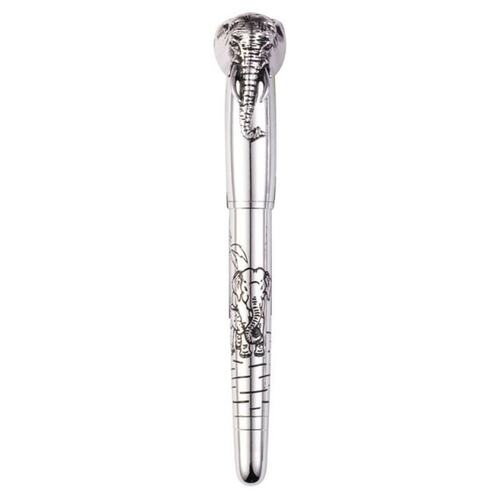 Elephant Head in Lid Fountain Pen Delicate Medium Nib Signat