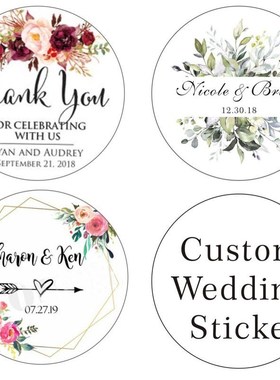 100PCS CuStOm StiCkerS/WeddinG StiCkerS Printed LOGO tranSPa