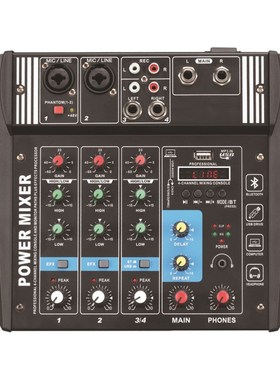 Professional Powered Audio Mixer Bluetooth DJ Mixer Console