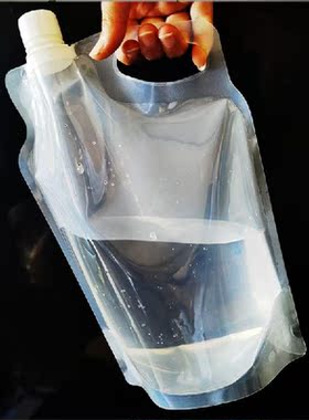 10PCS Portable 2L Transparent Collapsible Water Bag Camping