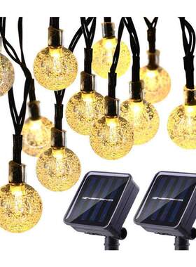 50 LEDS Crystal ball 7M Solar Lamp Power LED String Fairy Li