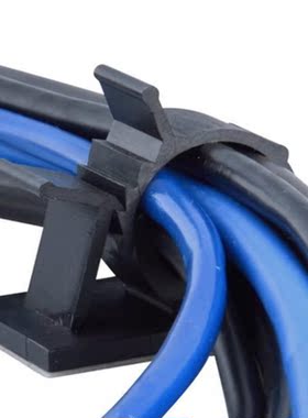 Black Self Adhesive Cord Cable Wire Clear Up Clips Wire Fixe