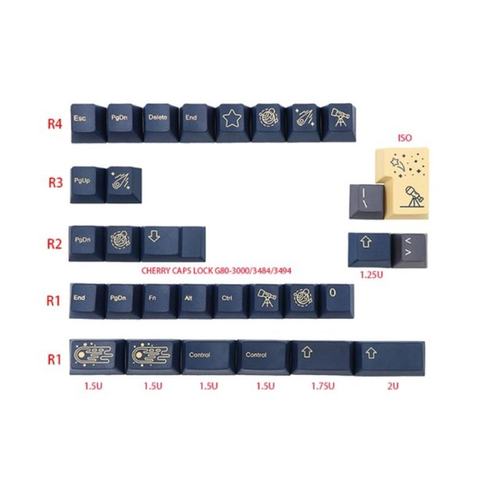 135 Keys Stargaze Keycap Cherry Profile PBT Keycaps for ID60
