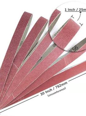 24 PCS 1X 30 Inch Aluminum Oxide Sanding Belts Assorted Sand