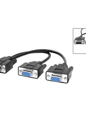 15 Pin VGA male To 2 VGA female Y Splitter cable SVGA Monito