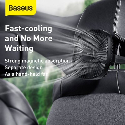 Car Fans Mute Air Cooler Fan 12V Air Conditioner 360 Degree