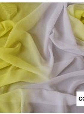 100D 2 tone ramp chiffon material gradual gradient chiffon s