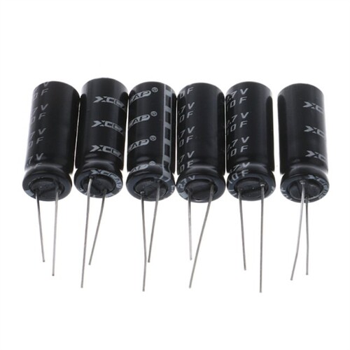 6x 2.7V 10F Cylindrical Ultra Super Farad Capacitor High Pow