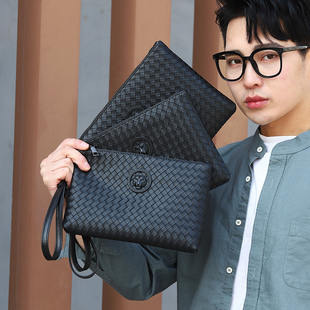 Men's woven Clutch Bag 2021 New Large Capacity Soft