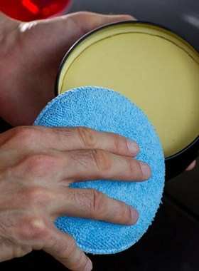 24PCS 5inch Car Waxing Sponge Blue Round Applicator Easy Cle