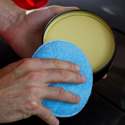 24PCS 5inch Car Waxing Sponge Blue Round Applicator Easy Cle