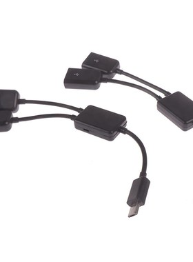 Micro USB / Type C to 2 OTG Dual Port HUB Cable Y Splitter f