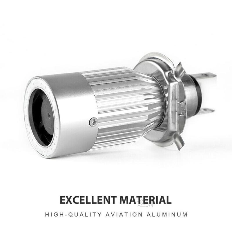 Blue Angel eye H4 LED Motorcycle Headlight Ba20d Light Bulb