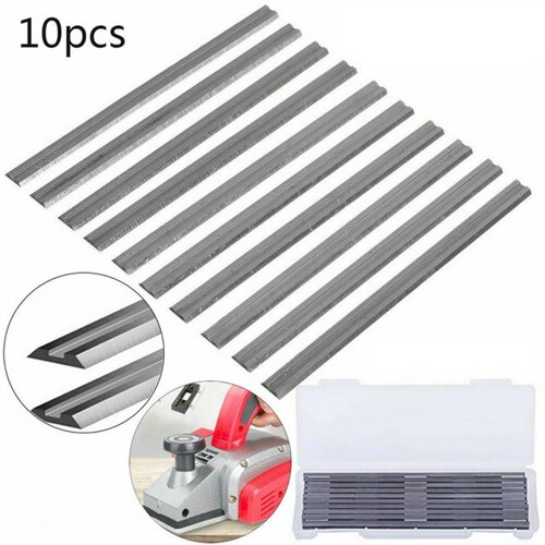 10Pcs 82mm Reversible Electric Planer Blades Boxed HSS For M