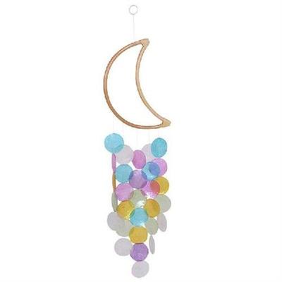 Exquisite Wind Chimes Candy Color Wooden Moon Cute Shell
