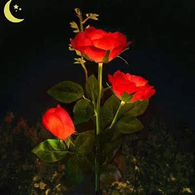 Lamp Solar LED Roses Vivid Attractive Colorful Light