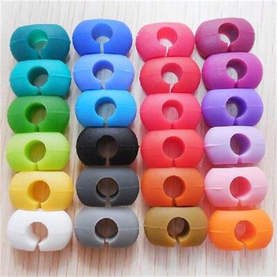 24 PCS/Set Wine Glass Identification Ring Round Silicone