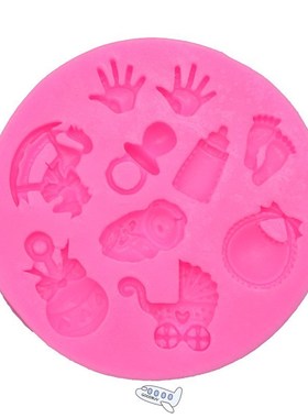 Baby Shower Party stroller hand bottle Trojan Shape 3D fonda