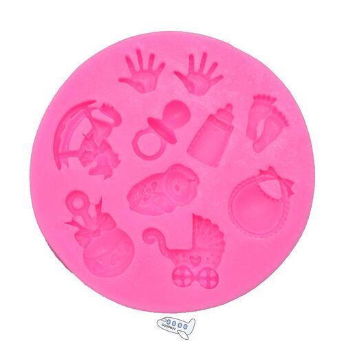 Baby Shower Party stroller hand bottle Trojan Shape 3D fonda