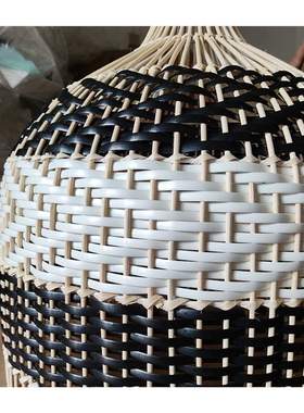 New Color Matching  Rattan Lamp Vintage Pendant Light Fixtur