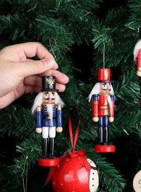 12cm Wooden Nutcracker Doll Soldier Puppet Christmas Kids Gi
